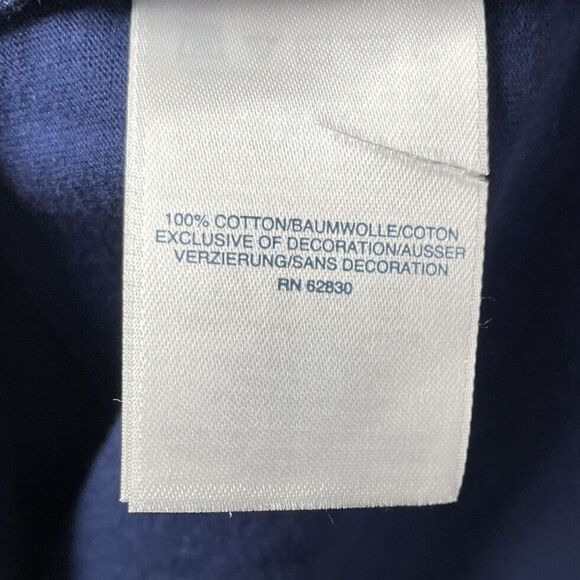 LANDS END Womens Navy Blue Cotton Jersey Swim Cover-Up Dress NEW Embellished S - Picture 7 of 9